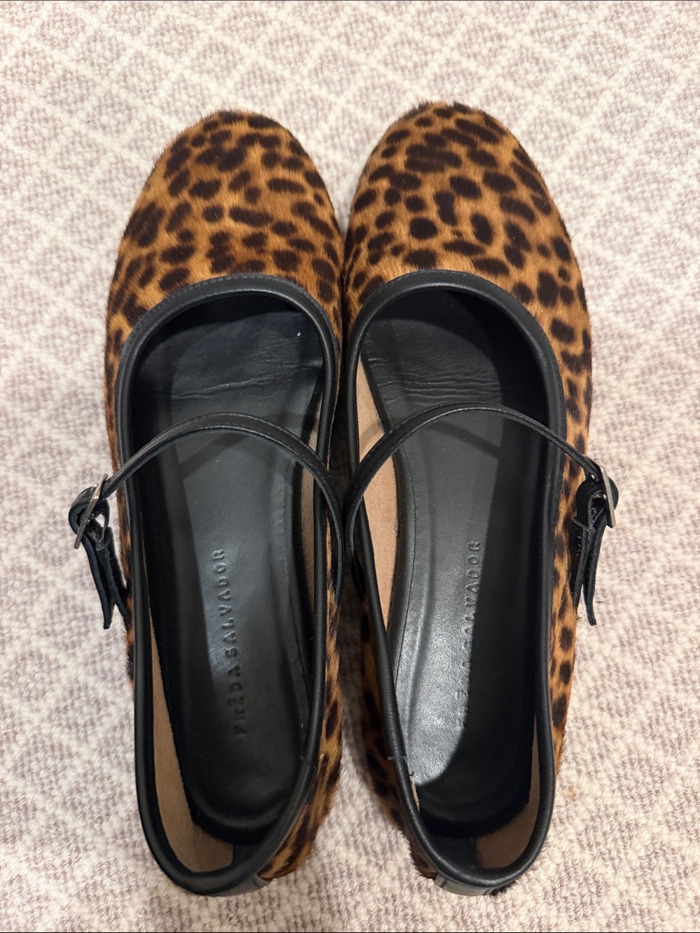Fred's Salvadore Leopard Print Mary Jane Flats